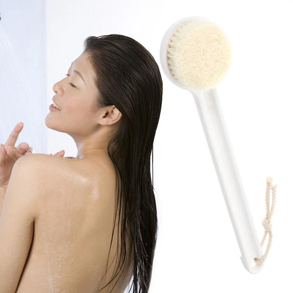 Bath Brush Exfoliating Back Scrubber for Shower Printed Long Handle