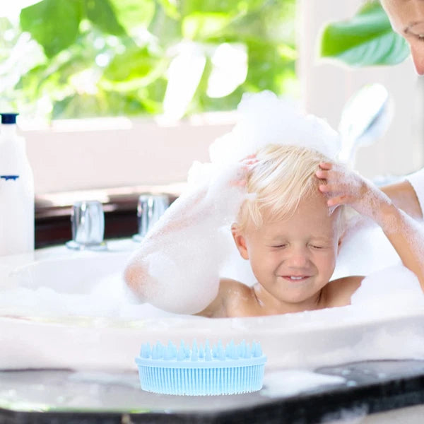 2 Pcs Bath Man Shower Scrubber Silicone Body with Handle