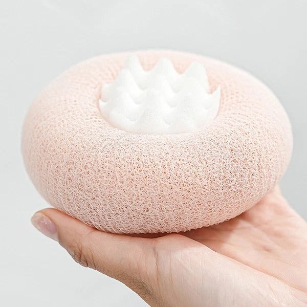 Sunflower Bath Puff Ball Super Soft Shower Exfoliating Towel with Suction Cup