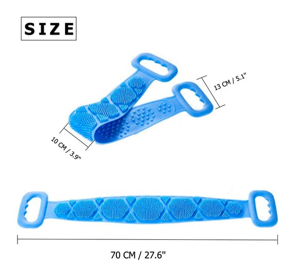 Silicone Exfoliating Back Scrubber Body Cleaning For Bath Shower Belt Brush Tool