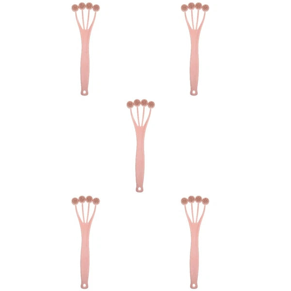 5 Pieces Exfoliating Bath Brush Shower Back Scrubber Long Handle for Body