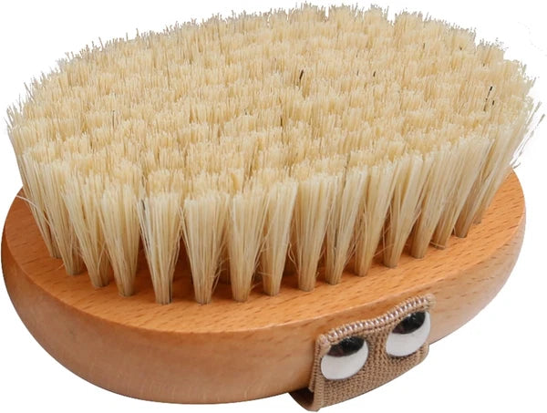 Dry Brushing Body Brush with Soft Vegan Bristles Antiskid Wooden Exfoliator Bath