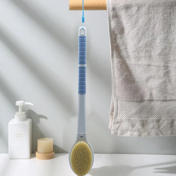 Shower Brush with Soft and Stiff Bristles, 20.5" New Extended Long Handle Back S