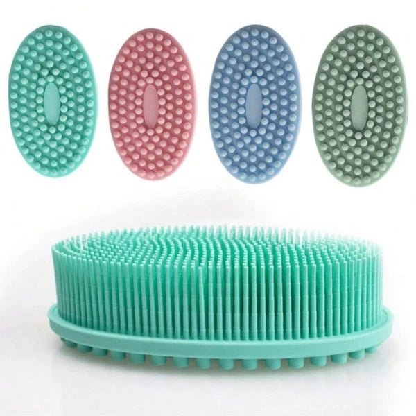 Silicone Body Brush Bath Brush Back Scrubber Easy Handle Bath Shower Brush