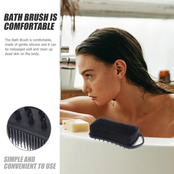 Bath Brush Shower Scrubber for Body Travel Baby Silicone Cleaning