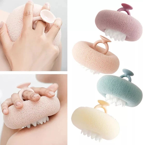 Sunflower Bath Puff Ball Super Soft Shower Exfoliating Towel with Suction Cup