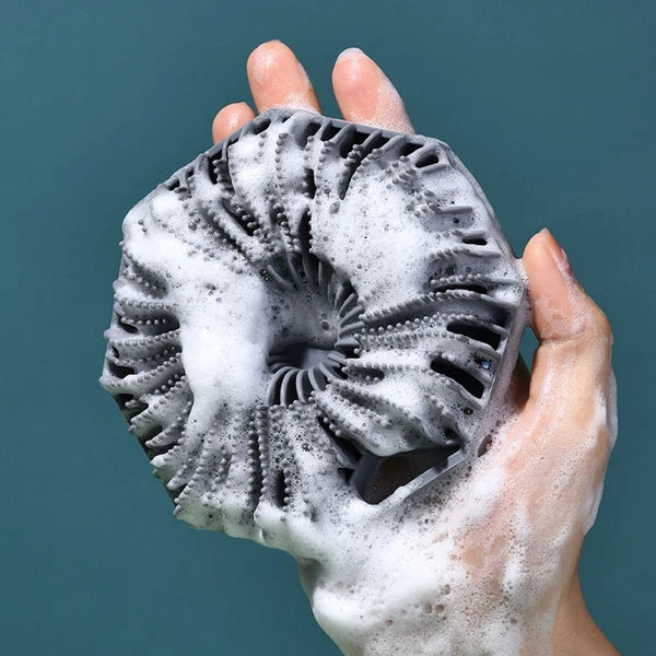 Antimicrobial Silicone Body ScrubbTL, Exfoliating Brush, ShowDY Scrubber