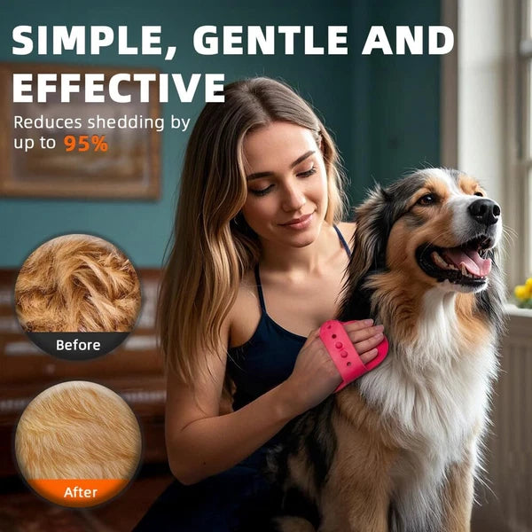 4PCS Dog Bath Brush Set | Shampoo Scrubber,Finger Toothbrush | Pet Grooming Kit