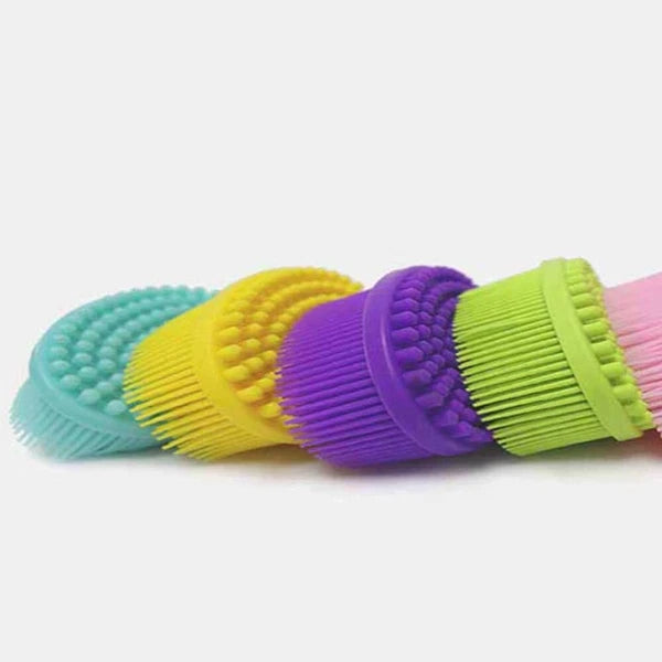 1PC Silicone Body Hair Shampoo Brush Scalp Shower Brush PVC Bathing Brush New