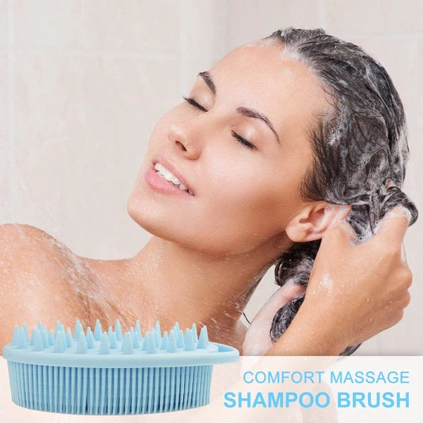 Soft Bristle Blue Bath and Massage Brush for Skin Exfoliation & Relaxation